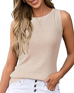 Arach&Cloz Women's Wool Blend Sweaters Non See Through All-Season Business Casual Tank 2026