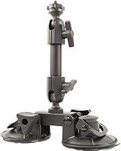 Delkin Devices Fat Gecko Dual Suction Camera Mount - Powerful Suction Cup Camera Mount for Car, Motorcycle, Desk, Window | Secure and Adjustable Action Camera Holder for Video Recording