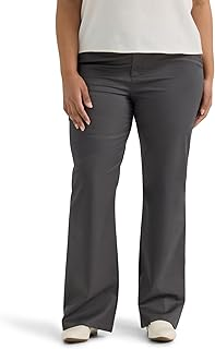 Lee Womens Plus Size Wrinkle Free Mid Rise Bootcut Pant