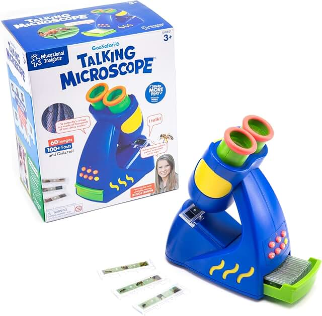 Sponsored  Educational Insights GeoSafari Jr. Talking Kids Microscope, Preschool STEM Toy, Featuring Bindi Irwin, Microscope for Kids, Gift for Toddlers Ages 3+
