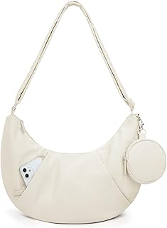 BAGSMART Puffy Water Bottle Crossbody Bags for Women, Small Cross body Purse With Bottle Holder, Hobo Handbag for Travel