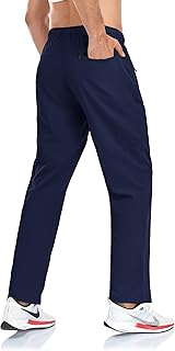 Rapoo Men's Lightweight Pants with Zipper Pockets Quick Dry Workout Athletic Travel Pants
