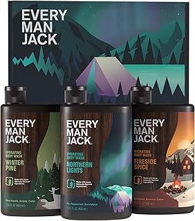 Every Man Jack Men's Body Wash Gift Set - 3 Invigorating Winter Scents - Deeply Cleans, Hydrates with