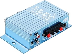 AICARS Mini Audio Amplifier Car Audio 2 Channel Amplifier Hi-Fi Mini Stereo Receiver Amp with DC 12V-15V 40W for Cars Motorcycles Computer Speakers