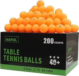 MAPOL 200 Count Table Tennis Balls, 3 Star Advanced Training Ball, Bulk Ping Pong Balls for Indoor & Outdoor Sports