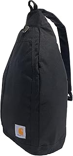 Carhartt Durable Sling Bag, Crossbody Backpack with Side Release Buckle, Tablet Sleeve and Adjustable Strap, Black