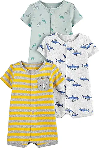 Simple Joys by Carter's Baby Boys' Snap-Up Rompers, Pack of 3