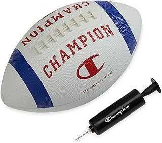Champion Blitz Football, All-Weather Football, Enhanced Grip, Durable Rubber Cover and Molded Laces, for Outdoor Sports & Training, Includes