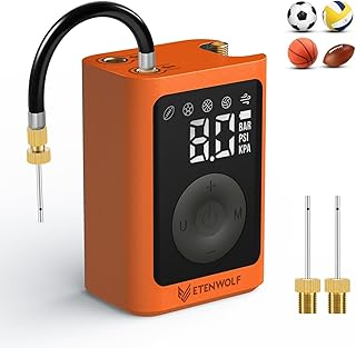 ETENWOLF P300 Plus Ball Pump, Electric Basketball Pump Inflation and Deflation, with 3200 mAh Rechargeable Battery, Air Pump for