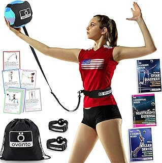 OVANTO Volleyball Training Equipment Aid – Solo Volleyball Equipment in 4 Styles to Serve, Spike, Set and Pass Like a Pro -