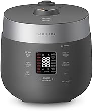 CUCKOO Twin Pressure Rice Cooker 6-Cup Uncooked / 12-Cup Cooked with Nonstick Inner Pot, Versatile Rice Maker & Warmer with 16 Menu Options, Open Cooking Mode, Voice Guide, Gray (CRP-ST0609FG)