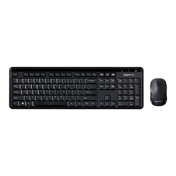 Amazon Basics 2.4GHz Wireless Computer Keyboard and Mouse Combo