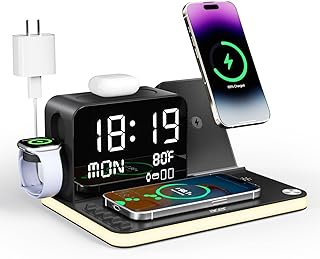 acer 7-in-1 Wireless Charging Station: Charger Stand for Multiple Devices for Apple - iPhone 16 15 14 13 12 Pro Max Apple Watch Airpods