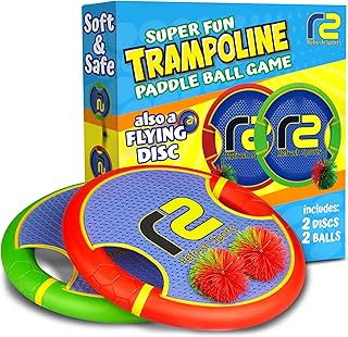 Fun Bouncy Paddle & Stringy Ball Toss & Catch Game - Easy to Use for Kids All Ages - Soft Foam Design for Safe Play Indoors or Outdoors - Also