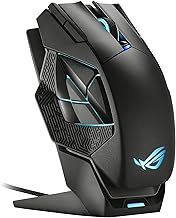 ASUS ROG Spatha X Wireless Gaming Mouse – MMO/MOBA Design, 12 Programmable Buttons, Right-Handed, 168g, Dual-Mode (Wired/2.4GHz), 19K DPI, up to 67Hr Battery, Magnetic Charging Dock, PC/Mac
